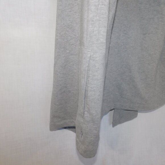 Eddie Bauer Women's M 8 /10 Gray Motion Cozy Camp Open Cardigan Wrap hooded - Picture 12 of 12